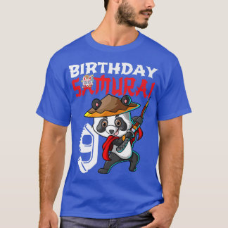 Kids 9 Years Old Kawaii Panda Japanese 9th Birthda T-Shirt