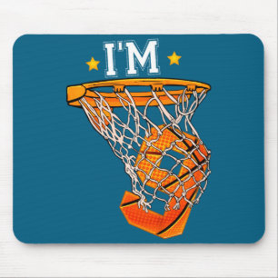 Kids 9th birthday basketball 9 boy girl 6th b t mouse pad