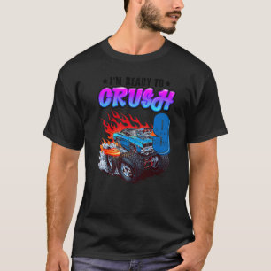 Kids 9th Birthday Boy Blaze Car 9 Year Old Monster T-Shirt