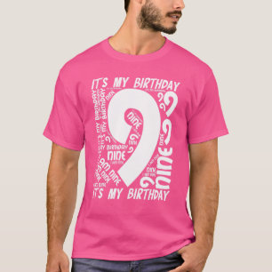 Kids 9th Birthday  Boy Girl Ninth Birthday Party T-Shirt