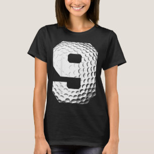 Kids 9th Birthday Boy Golf Player Golf 9 Years Old T-Shirt