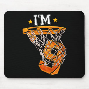 Kids 9th Birthday Bysketbyll I'm 9 Boy Girl 6th Bi Mouse Pad