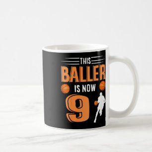 Kids 9th Birthday Bysketbyll Outfit This Byller Is Coffee Mug