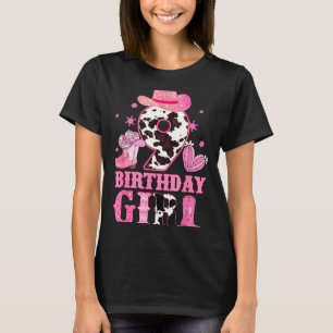 Kids 9th Birthday Girl Rodeo Western Cowgirl Birth T-Shirt