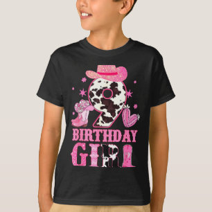 Kids 9th Birthday Girl Rodeo Western Cowgirl Birth T-Shirt