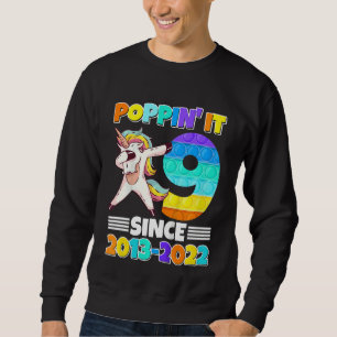 Kids 9th Birthday Poppin' It Nine Since 2013 2022 Sweatshirt