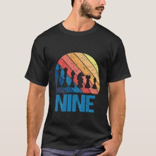 Kids 9Th Birthday Retro Chess 9 Years Old Boy Girl T-Shirt