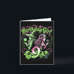 Kids 9th Birthday Witch Pink And Green 9 Years Old Card<br><div class="desc">Kids 9th Birthday Witch Pink And Green 9 Years Old Birthday Girls 1</div>
