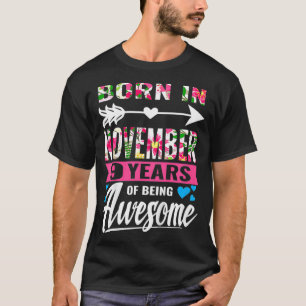 Kids 9th Year Birthday Girl Cute Born In 10 Old T-Shirt