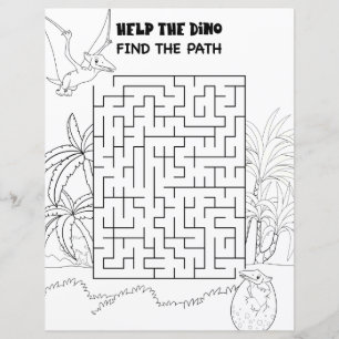 Kids Activity Dinosaur Maze Fun Puzzle