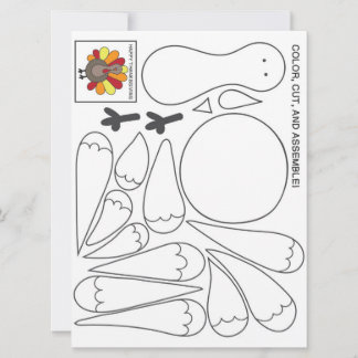 Kids Activity Thanksgiving Card