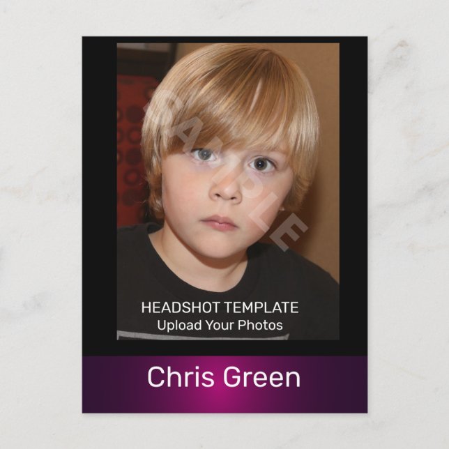 Kids Actor & Model Headshot Comp Postcard (Front)