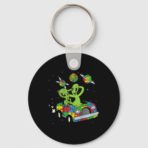 Kids Alien Space Autism Awareness Boys Girls Toddl Keychain