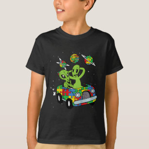 Kids Alien Space Autism Awareness Boys Girls Toddl T-Shirt