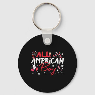 Kids All American Boy For Independence Day Boys Pa Keychain