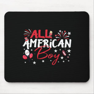 Kids All American Boy For Independence Day Boys Pa Mouse Pad