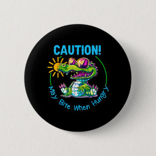 Kids Alligator Crocodile Florida Vacation Summer 2 Inch Round Button
