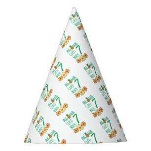 Kids Aloha Tropical Luau 7 Years Old Birthday Party Hat