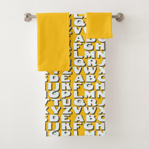  Kids Alphabet  Bath Towel Set