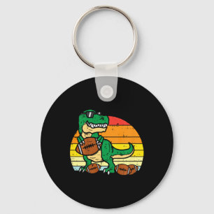 Kids American Footll Trex Retro Dinosaur Boys Kids Keychain