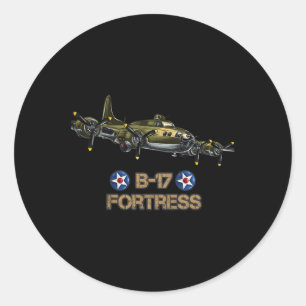 Kids American Ww2 Aircraft B-17 Flying Fortress Bo Classic Round Sticker