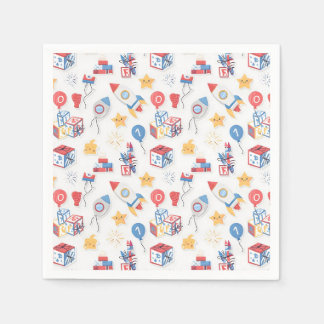 Kids Americana 4th of July Educational Alphabet Nu Napkin
