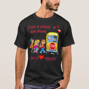 Kids and school bus inspirational design driver ca T-Shirt