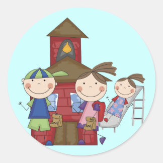 Kids and Schoolhouse T-shirts and Gifts Classic Round Sticker