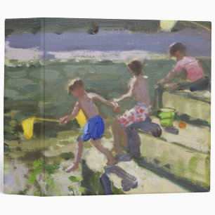 Kids and seagulls Looe 2013 Binder