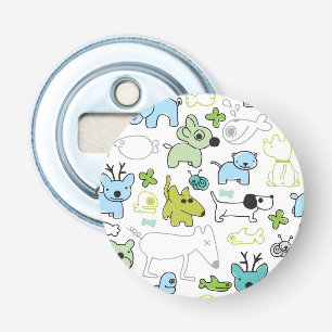 kids animal background pattern bottle opener