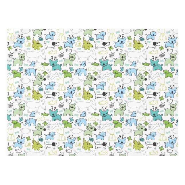 kids animal background pattern tablecloth (Front (Horizontal))
