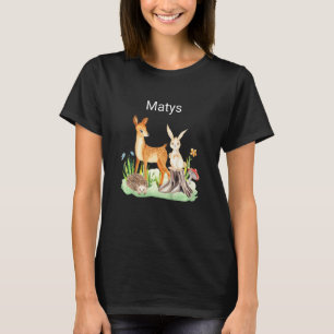 Kids Animal deer rabbit hedgehog Matys T-Shirt