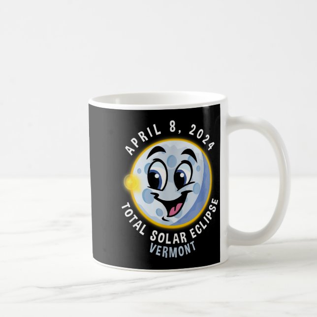 Kids April 8 Solar Eclipse Vermont Coffee Mug (Right)