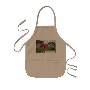 kids apron. Happy Thanksgiving. cheetah turkey Apron