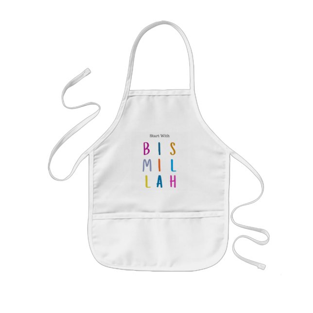 Kids Apron - Start with Bismillah (Front)