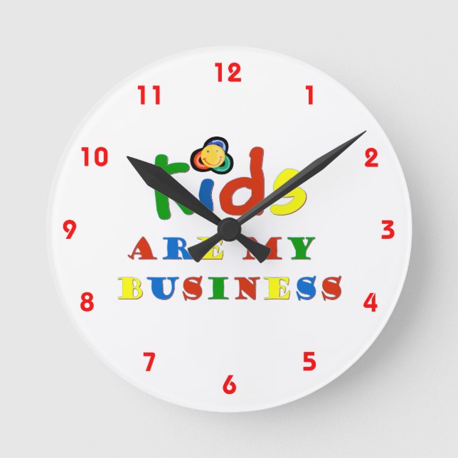 Kids are my business round clock (Front)