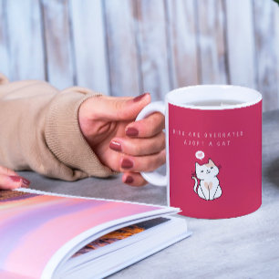 Kids are Overrated  - Adopt a Cat Dark Magenta Mug
