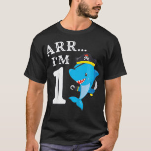 Kids ARR IM 1 Birthday Pirate  I 1st Birthday Shar T-Shirt