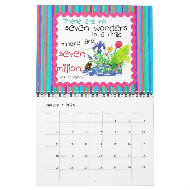 Kid's Art Calendar (Jan 2026)