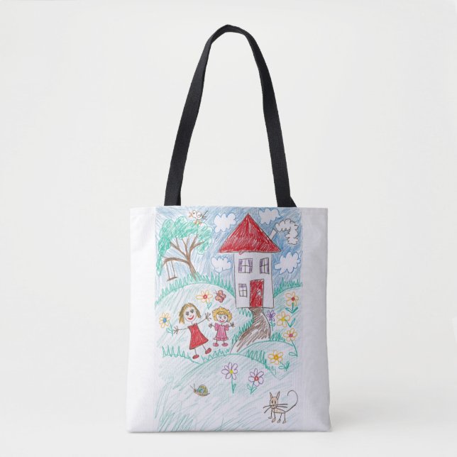 Kids Art Cute Your Image Tote Bag (Front)