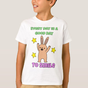 Kids Art Every Day Is A Good Day To Smile Bunny T-Shirt