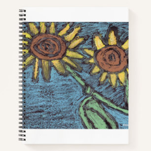 Kids art for CHOC - Sunflowers Forever Notebook