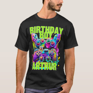 Kids Arthur Birthday Boy Video Game Birthday Gamer T-Shirt