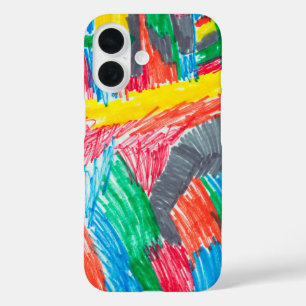 Kids artwork keepsake art or photo iPhone 16 case