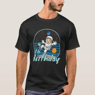 Kids Astronaut 6th Birthday Space Kids Party Plane T-Shirt