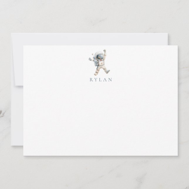 Kid's Astronaut Personalized Card (Front)