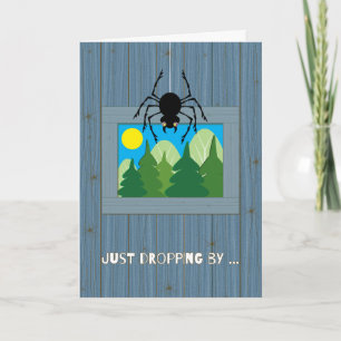 Kids at Summer Camp Spider Dropping By Card