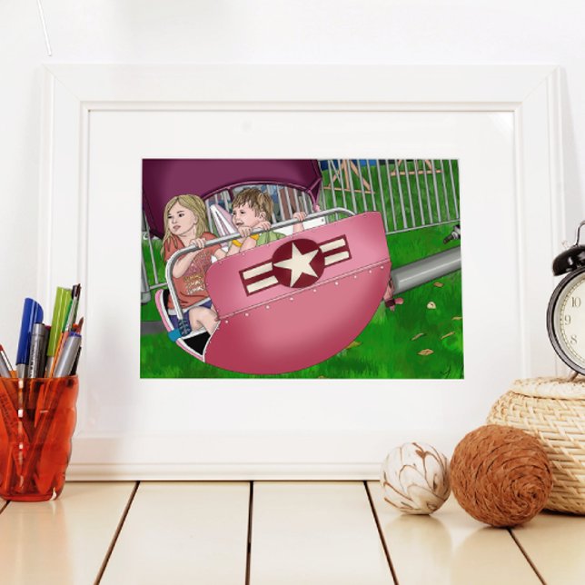 Kids at the Carnival Whimsical Art  Poster (Creator Uploaded)