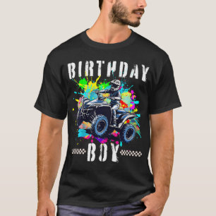 Kids Atv Birthday Boy 4 Wheeler Quad Atv Birthday T-Shirt