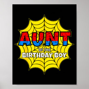 Kids Aunt Of The Birthday Boy Sder Theme Party Mat Poster